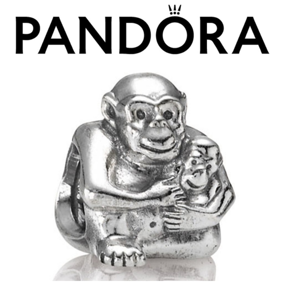 Retired PANDORA Chimp & Baby Charm | S925 ALE #790422
